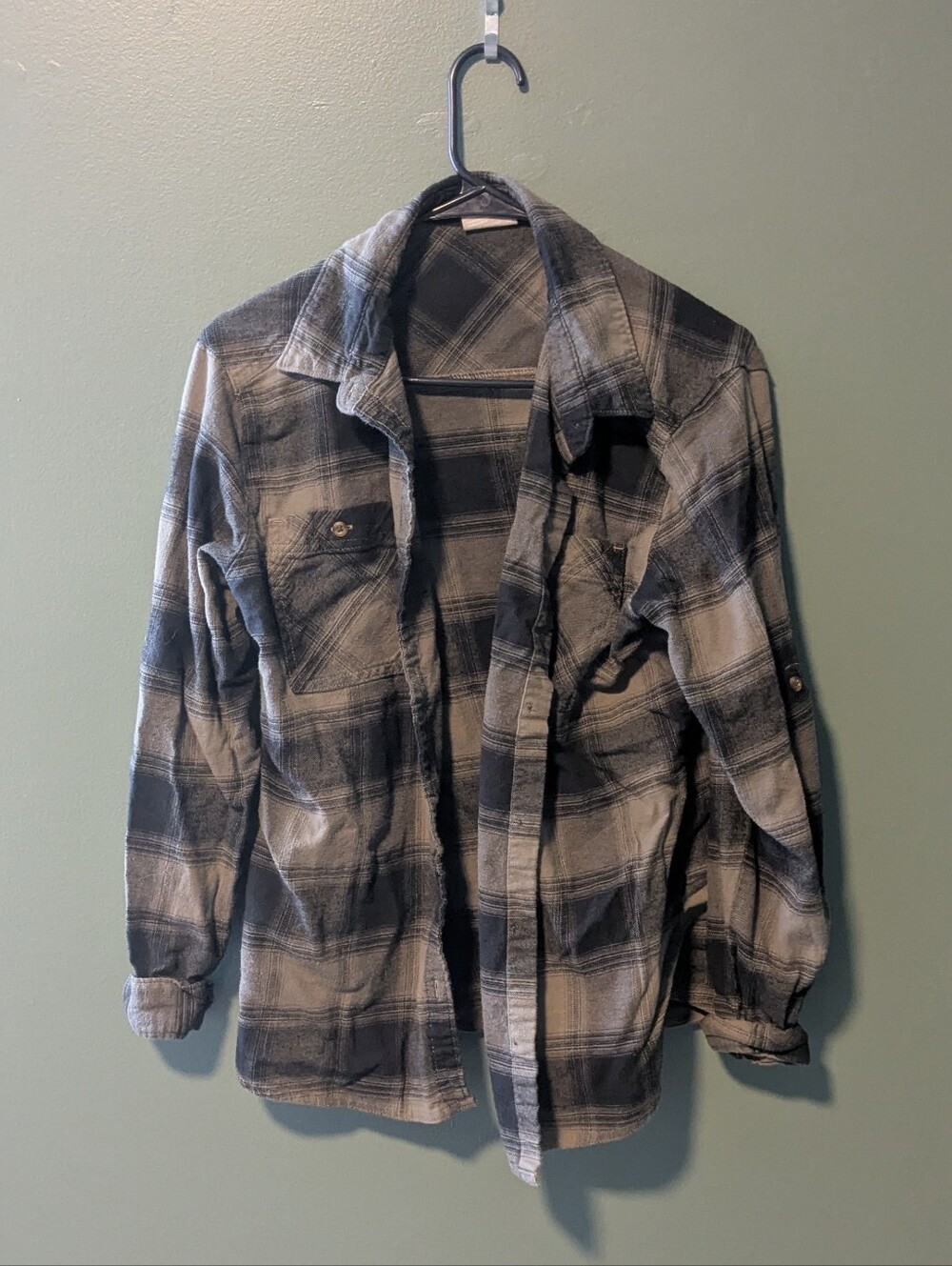 Women's Columbia Black & Gray Plaid Flannel Jacket
